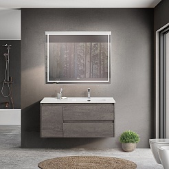 BelBagno Тумба с раковиной Kraft 100 R подвесная Cemento Grigio – фотография-10