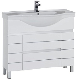Aquanet Тумба под раковину Доминика 100 белая – фотография-1
