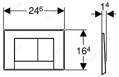 Geberit Кнопка смыва Bolero 115.777.DW.1 черная – фотография-3
