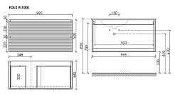 Sancos Мебель для ванной Folk 100 L bianco – фотография-5