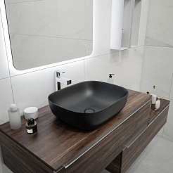 Teymi Накладная мебельная раковина Solli 50 artceramic чёрный матовый T50392 – фотография-11