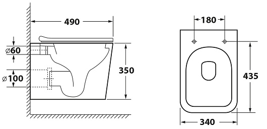 Owl 1975 Унитаз безободковый Vatter Ruta-H mini с сиденьем DP микролифт – фотография-6