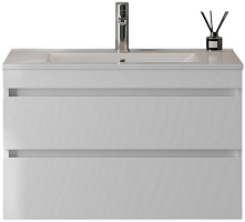 Teymi Тумба с раковиной Laina 80 подвесная белая матовая