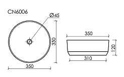 Ceramicanova Мебельная раковина Element 35 CN6006 белая – фотография-3