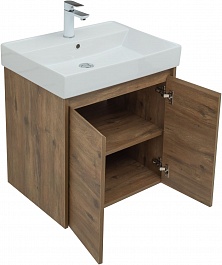 Aquanet Мебель для ванной Nova Lite 60 2 дверцы подвесная дуб рустикальный – фотография-8