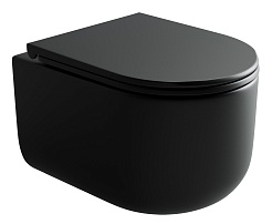 Ceramicanova Подвесной унитаз Ulma Rimless CN4006MB чёрный матовый – фотография-1