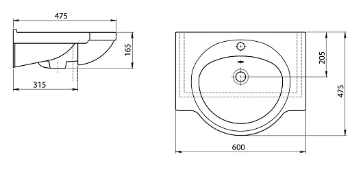 Merkana Мебель для ванной комнаты Гент 60 – картинка-7