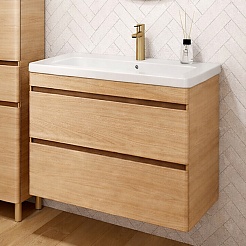 Vivon Тумба с раковиной Atwood 80 подвесная дерево – фотография-3