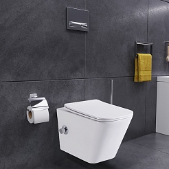 Azario Унитаз подвесной Hugo AZ-10007 безободковый с функцией биде белый – фотография-2