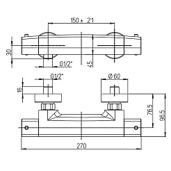 Paini Смеситель для душа Nove 09YO511TH с термостатом, черный – фотография-4