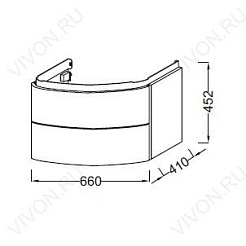 Jacob Delafon Тумба с раковиной Presquile 80 титан – фотография-5