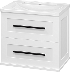 Misty Тумба под раковину Модерн 60 подвесная белая – фотография-3