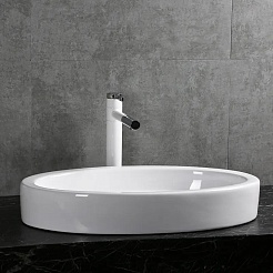 Ceruttispa Раковина накладная 64 CR7045 белая – фотография-4