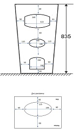 Ceruttispa Раковина напольная Sandra 44 CT7828 белая – фотография-4