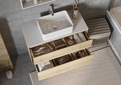 Акватон Тумба под раковину Либерти 100 дуб эльвезия – фотография-24