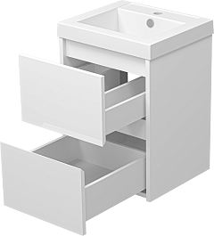 Misty Тумба под раковину Алиса 40 подвесная белая – фотография-4