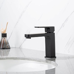 Frap Смеситель для раковины H89 F1089-6 черный – фотография-2