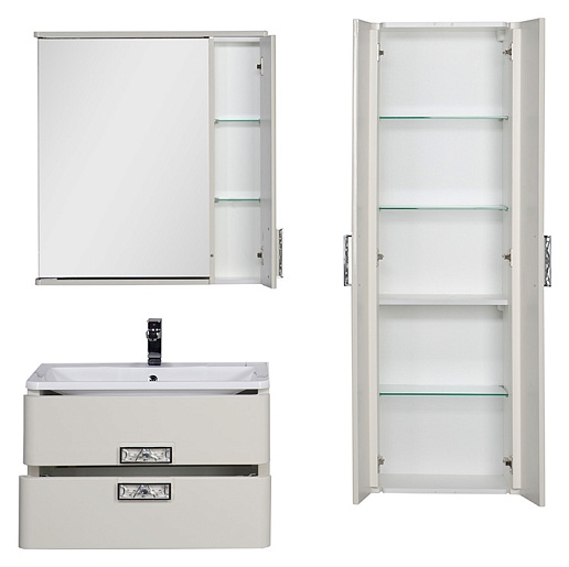 Aquanet Пенал для ванной Паллада 50 белый – фотография-6