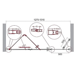 BelBagno Душевая дверь в нишу 130/195 ALBANO-BS-13-60+70-C-Cr – фотография-7