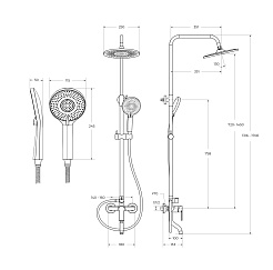BelBagno Душевая система Aurora AURORA-VSCM-CRM хром – фотография-3