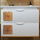 Бриклаер Мебель для ванной Форест 80 подвесная белый/дуб золотой – картинка-20