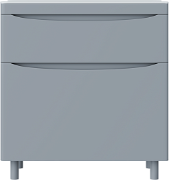 Vivon Тумба под раковину Ostin 80 напольная серая матовая – фотография-1