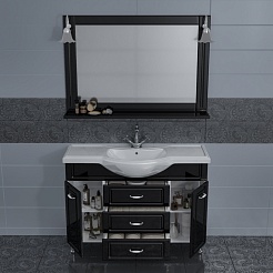 СанТа Мебель для ванной Монарх 120 черная – фотография-2