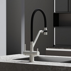 Sancos Смеситель для кухни Dora SC4003GR белый гранит – фотография-4