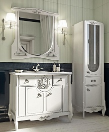  Зеркало для ванной Luise-II 100, белый матовый – фотография-8