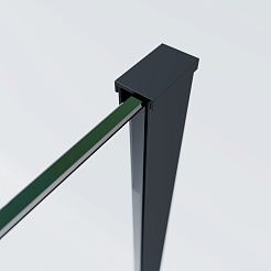 Vincea Душевой уголок Soft 2 140x80 VSR-3SO28014CLB профиль черный стекло прозрачное – фотография-10
