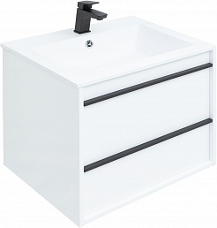 Aquanet Мебель для ванной Lino 60 подвесная белая матовая – фотография-5