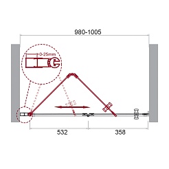 BelBagno Душевая дверь в нишу 100/195 ALBANO-BS-12-100-C-Cr – фотография-7