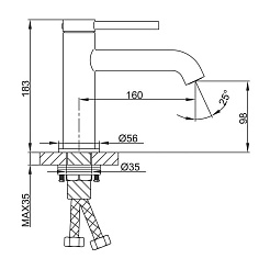 Gappo Смеситель для раковины G06 G1006 хром – фотография-4