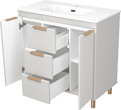 Brevita Тумба под раковину Risacca Crema 90 серая – фотография-4