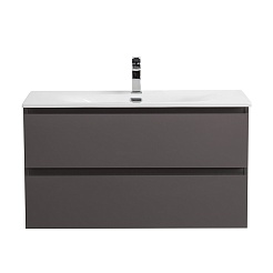 BelBagno Тумба с раковиной Kraft 90 подвесная Темно-Серый матовый с раковиной BB-8099-90 – фотография-2
