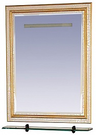 Misty Зеркало для ванной Fresko 75 белое краколет – фотография-1