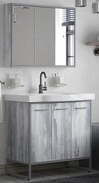 Corozo Мебель для ванной Айрон 90, серый/арт – фотография-1