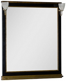 Aquanet Зеркало Валенса 100 черный кракалет/золото (180294) – фотография-1