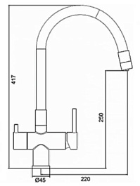 Gappo Смеситель для кухни G4398-30 хром – фотография-4