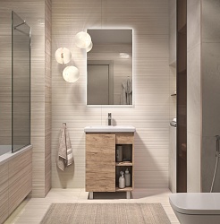 Vigo Тумба c раковиной Milos 600-1-0 дуб золотой – фотография-8