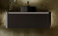 Jorno Тумба с раковиной Lumino 120 подвесная антрацит – фотография-1