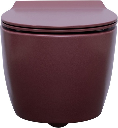 Allen Brau Чаша подвесного унитаза Fantasy 4.11004.BD бордо – фотография-10