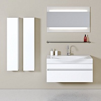 Aqwella Мебель для ванной Бергамо 100 подвесная белая
