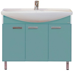 Misty Тумба для умывальника Джулия 105 голубая – фотография-1