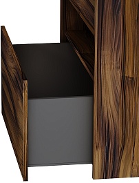 Am.Pm Тумба с раковиной Func 80 подвесная темное дерево – фотография-7