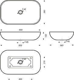 Brevita Раковина мебельная Sanita Luxe Infinity 60 серая матовая – фотография-6