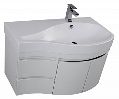 Aquanet Тумба с раковиной Сопрано 2-95 R белая (169633) – фотография-5