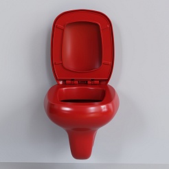 Ambassador Сиденье для унитаза Diamond красное глянцевое – фотография-4