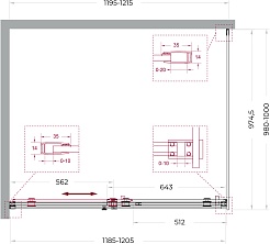 BelBagno Душевой уголок Soft Close-2 SOFT_CLOSE-2-AH-1-120/100-C-GM 120x100 профиль оружейная сталь стекло прозрачное – фотография-12