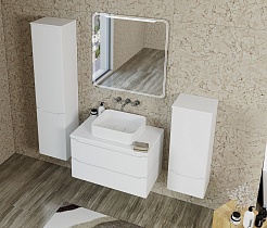 Mixline Мебель для ванной Виктория 80 подвесная белая софт – фотография-3